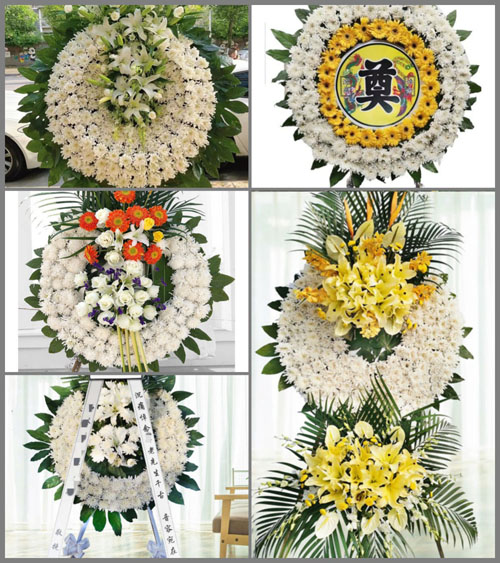 广东江门市台山市冲蒌镇朝中村花圈速递